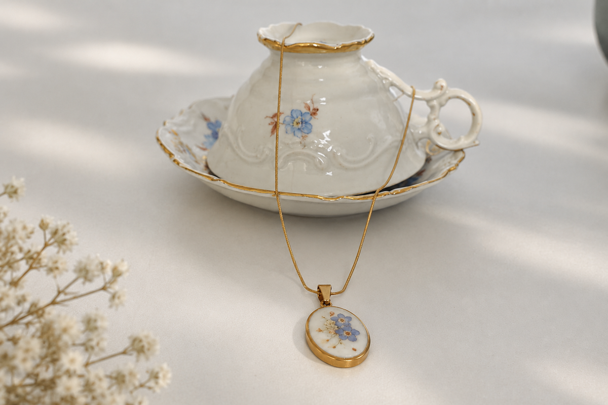 Schmuck mit echten Blumen