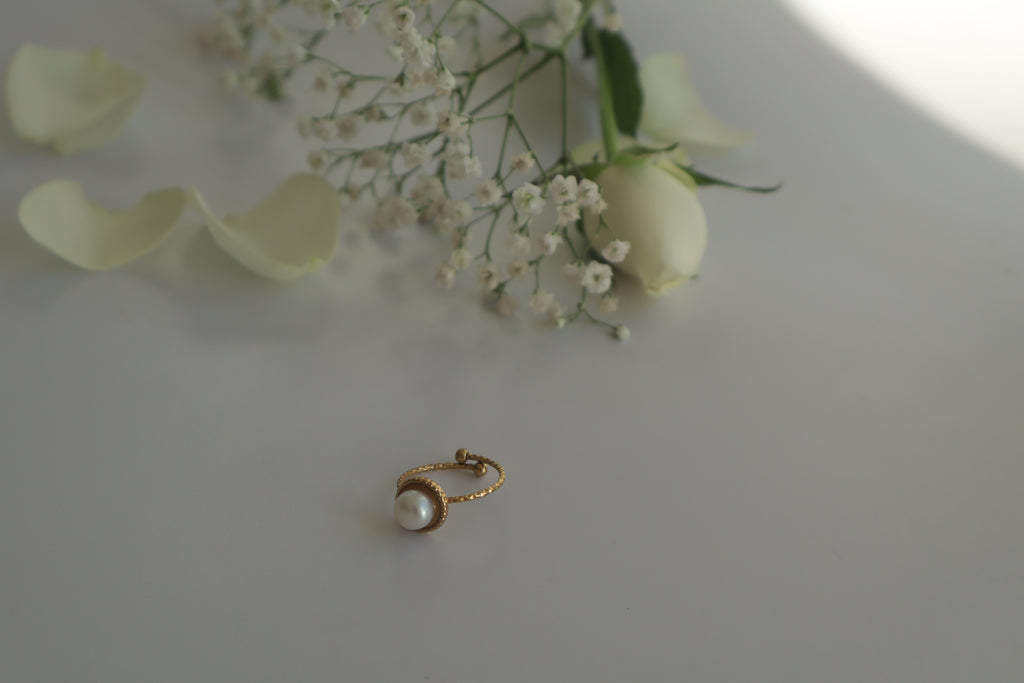 Ring Einzelperle – Süßwasser