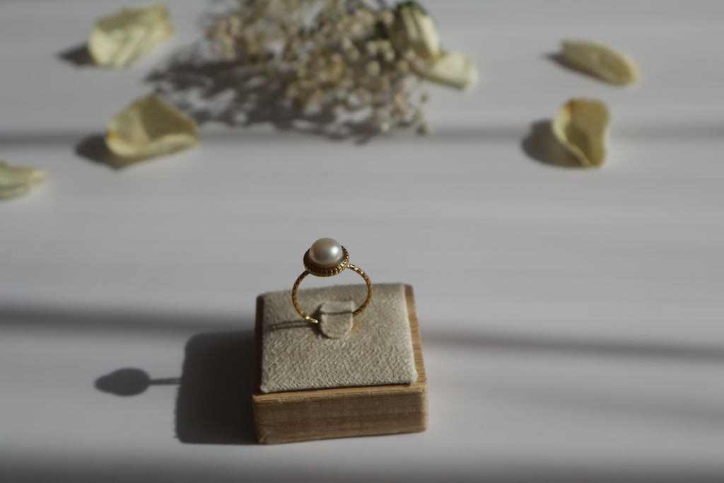 Ring Einzelperle – Süßwasser