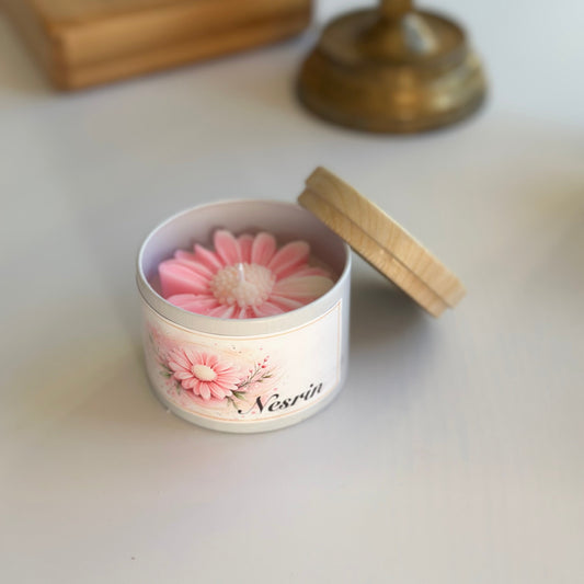 Personalisierte Sojawachskerze mit Name – Handgemachtes Geschenk