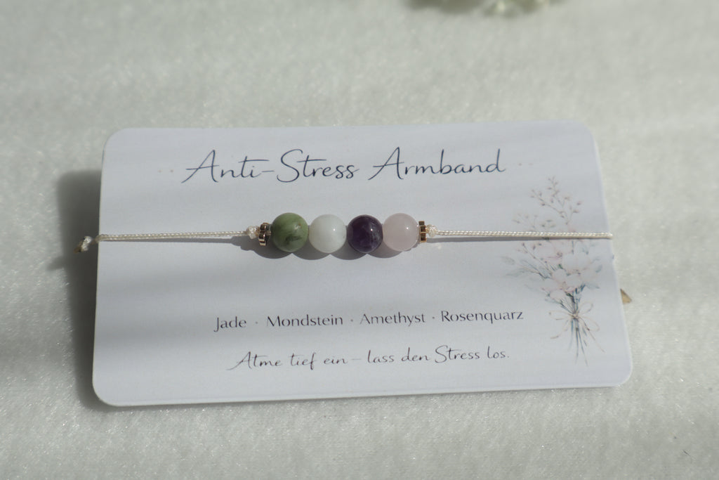 Anti-Stress Naturstein Armband – Minimal & Verstellbar
