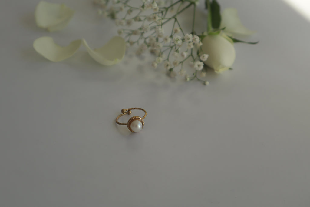 Ring Einzelperle – Süßwasser