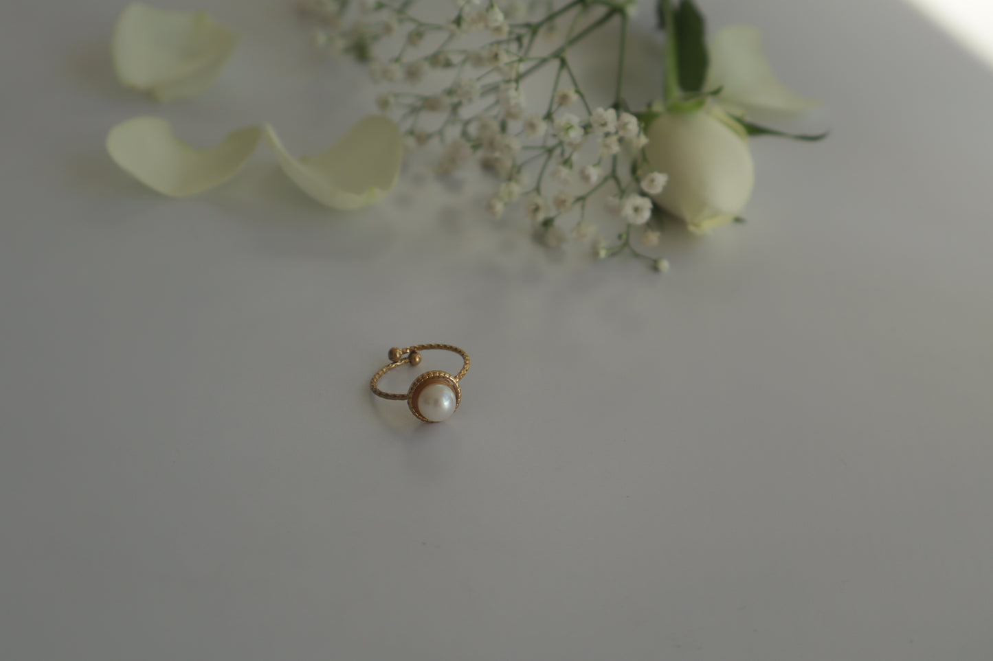Ring Einzelperle – Süßwasser