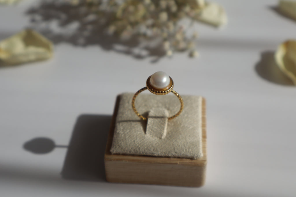 Ring Einzelperle – Süßwasser