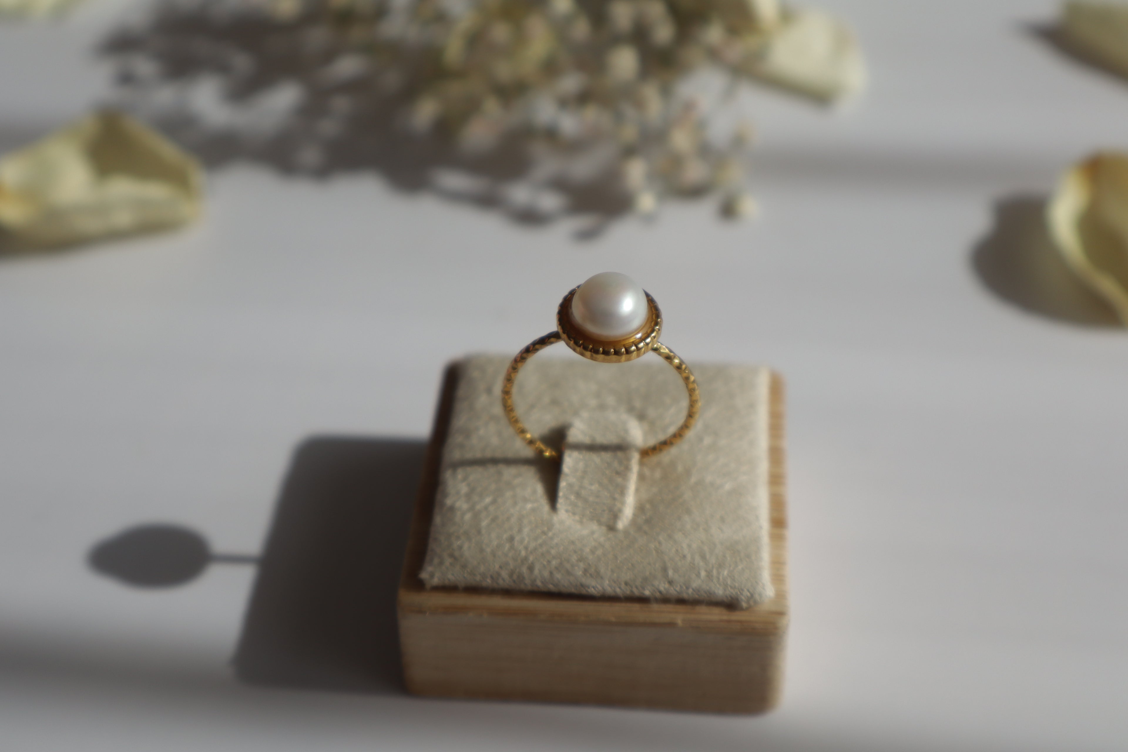 Ring Einzelperle – Süßwasser