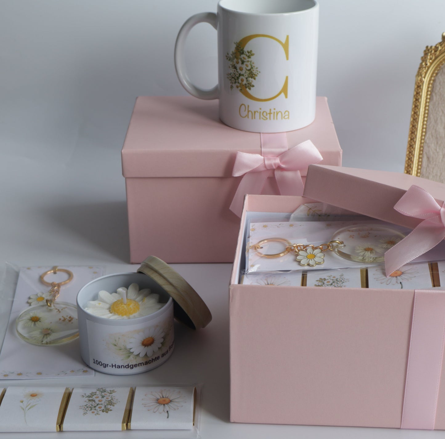 Gänseblümchen Geschenkbox | Personalisiertes Geschenkset