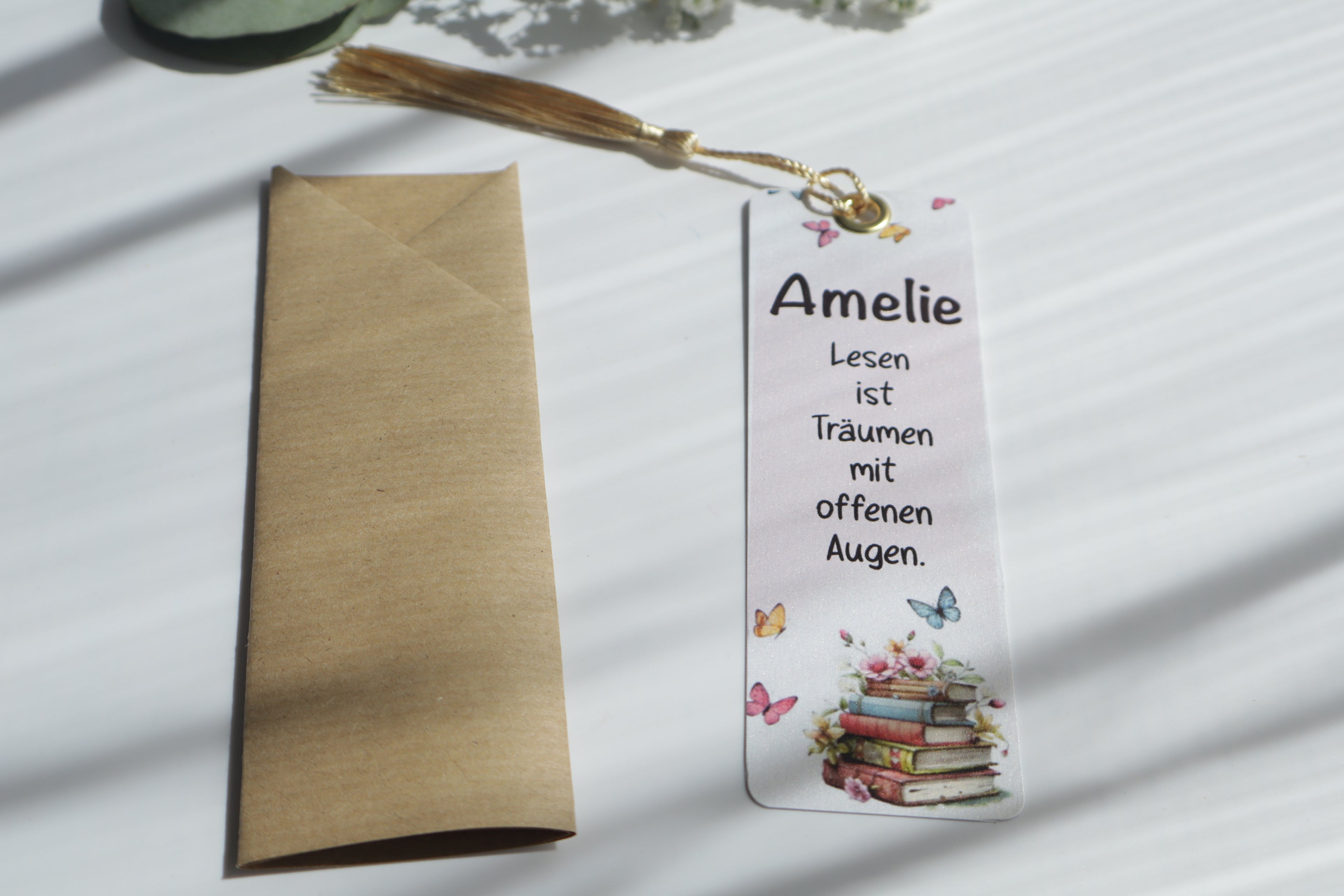 Schmetterlingsgarten – Personalisierbares Lesezeichen