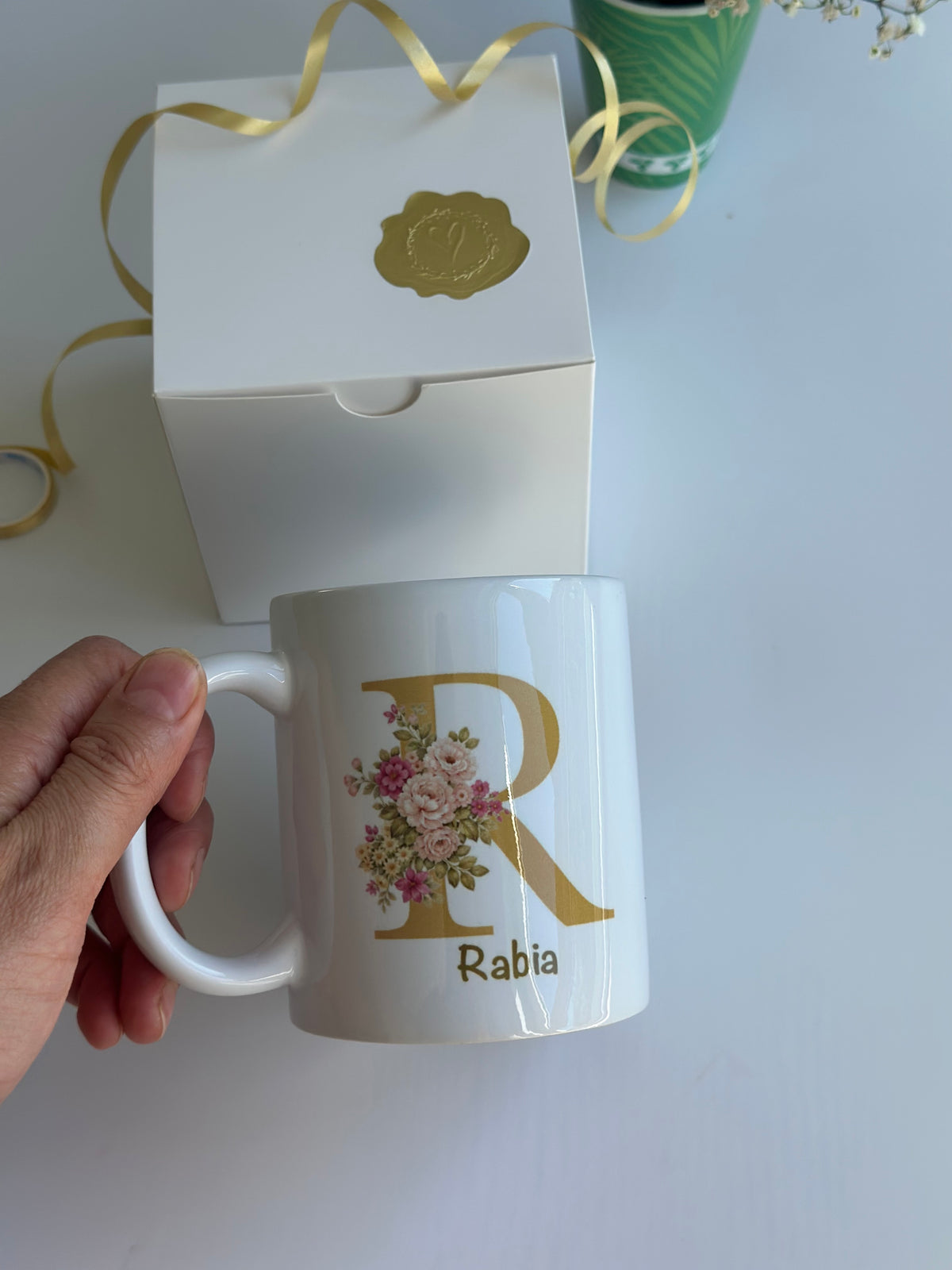 Tasse mit Blumen
