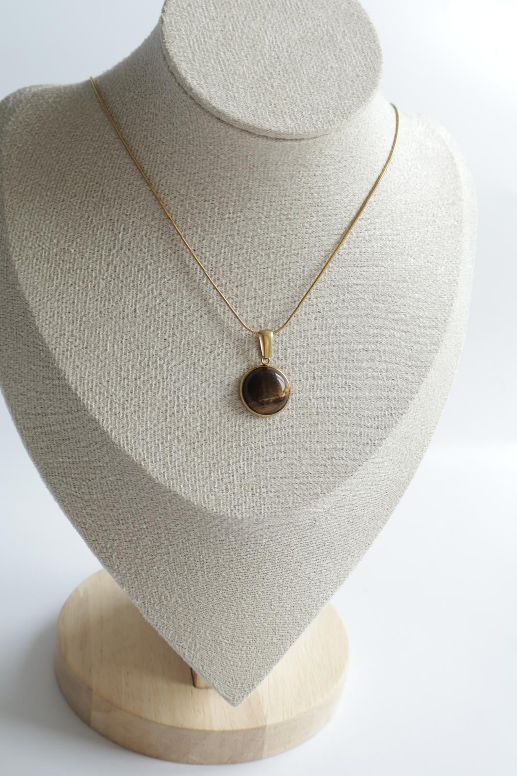 Tigerauge Halskette – Natürlicher Edelstein-Schmuck