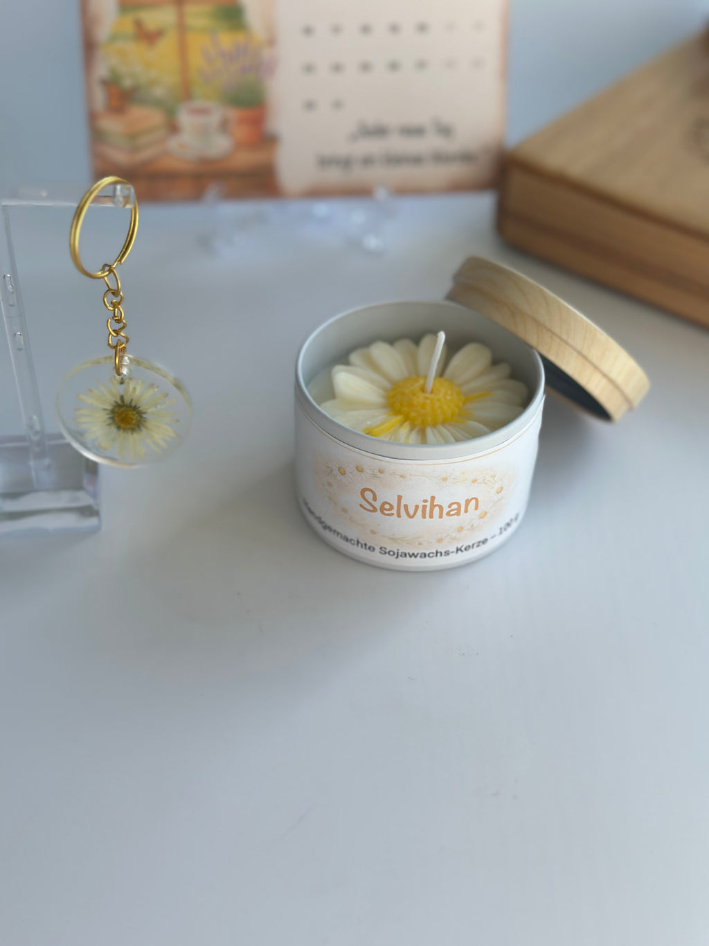 Personalisierte Sojawachskerze mit Name – Handgemachtes Geschenk
