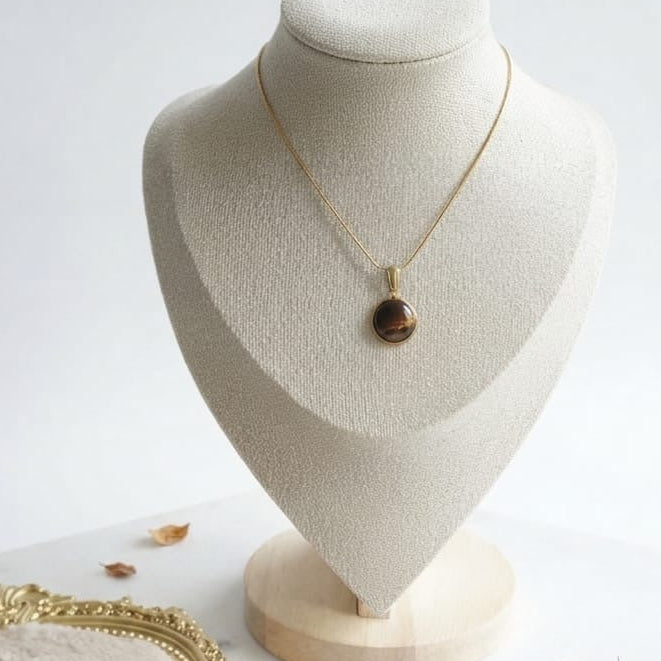 Tigerauge Halskette – Natürlicher Edelstein-Schmuck