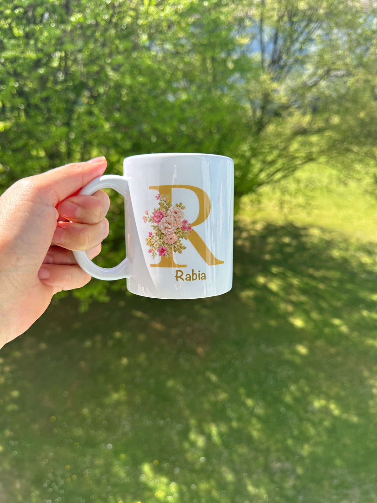 Tasse mit Blumen