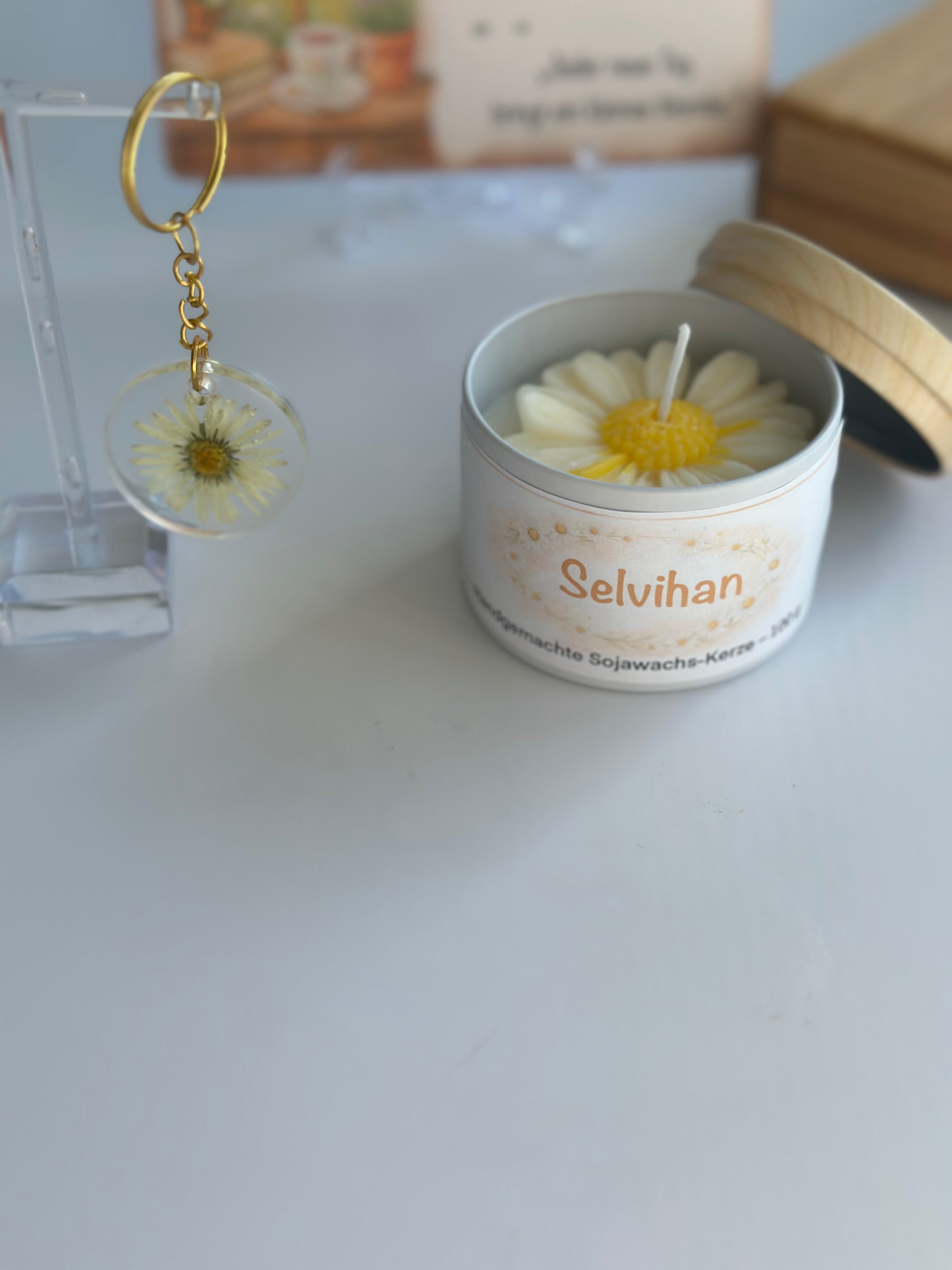 Personalisierte Sojawachskerze mit Name – Handgemachtes Geschenk