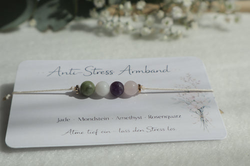 Anti-Stress Naturstein Armband – Minimal & Verstellbar