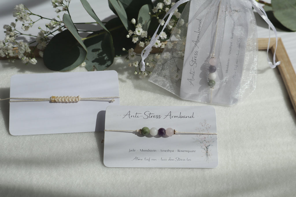 Anti-Stress Naturstein Armband – Minimal & Verstellbar