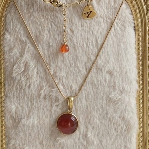 Roter Achat Halskette – Natürlicher Edelstein-Schmuck