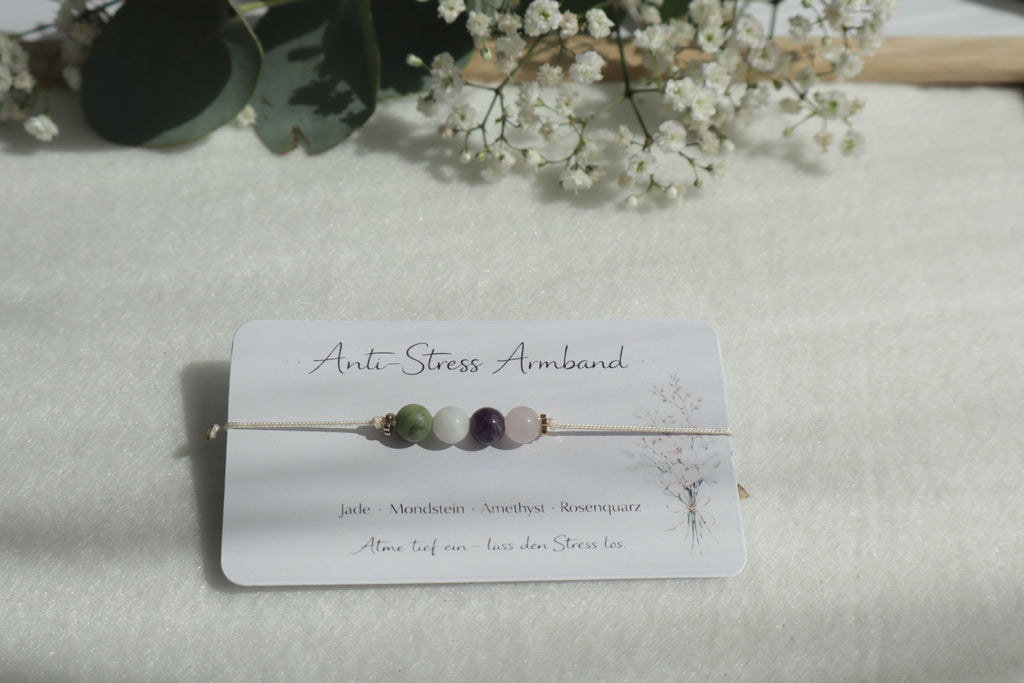 Anti-Stress Naturstein Armband – Minimal & Verstellbar