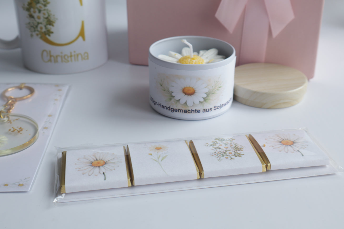 Gänseblümchen Geschenkbox | Personalisiertes Geschenkset