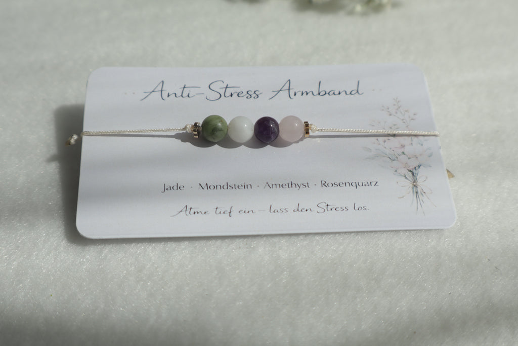 Anti-Stress Naturstein Armband – Minimal & Verstellbar