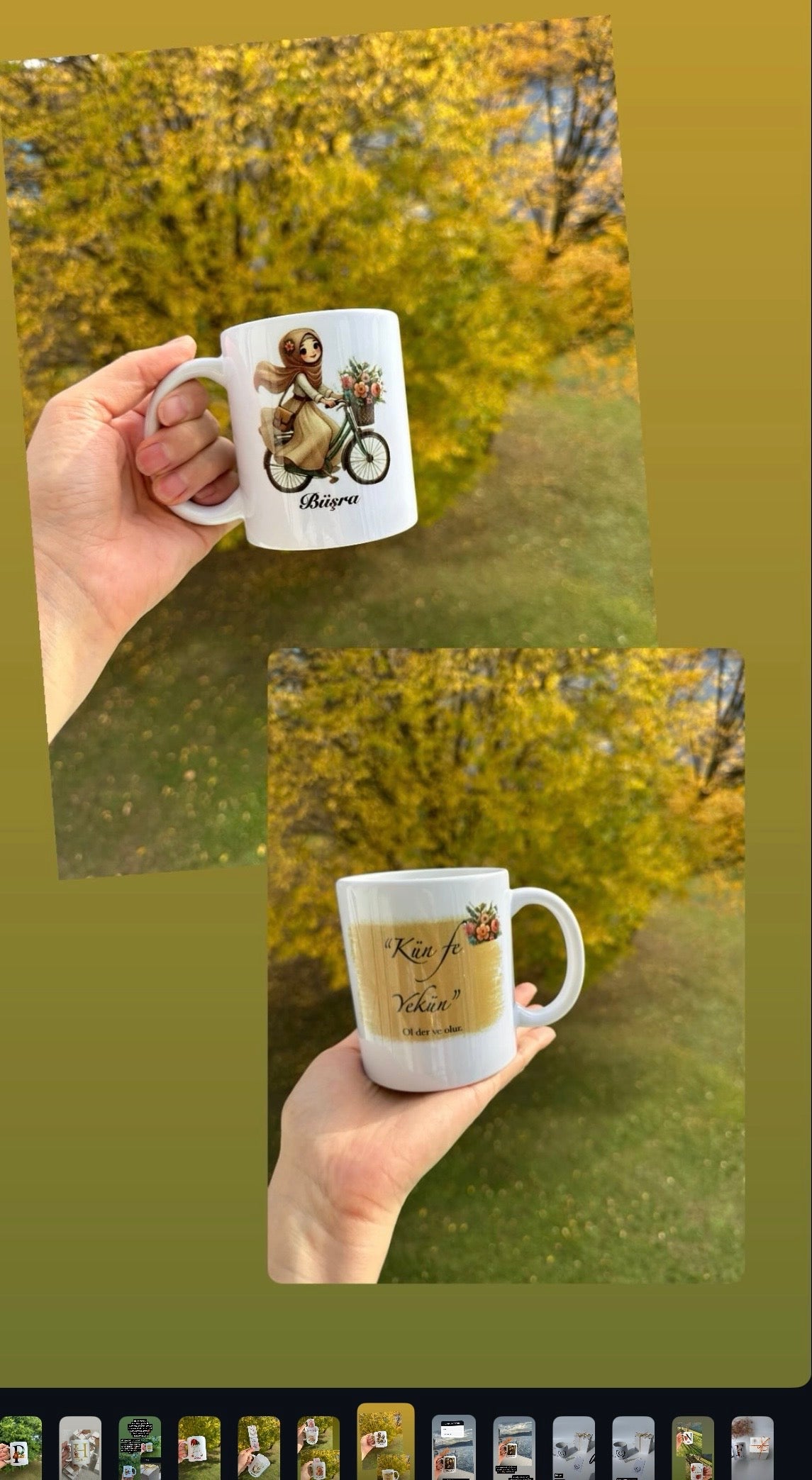 Personalisierte Tasse – Fahrradfahrendes Mädchen & Name Design