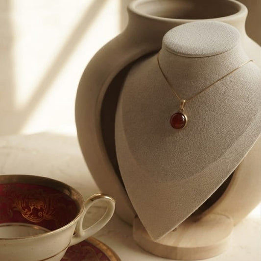 Roter Achat Halskette – Natürlicher Edelstein-Schmuck