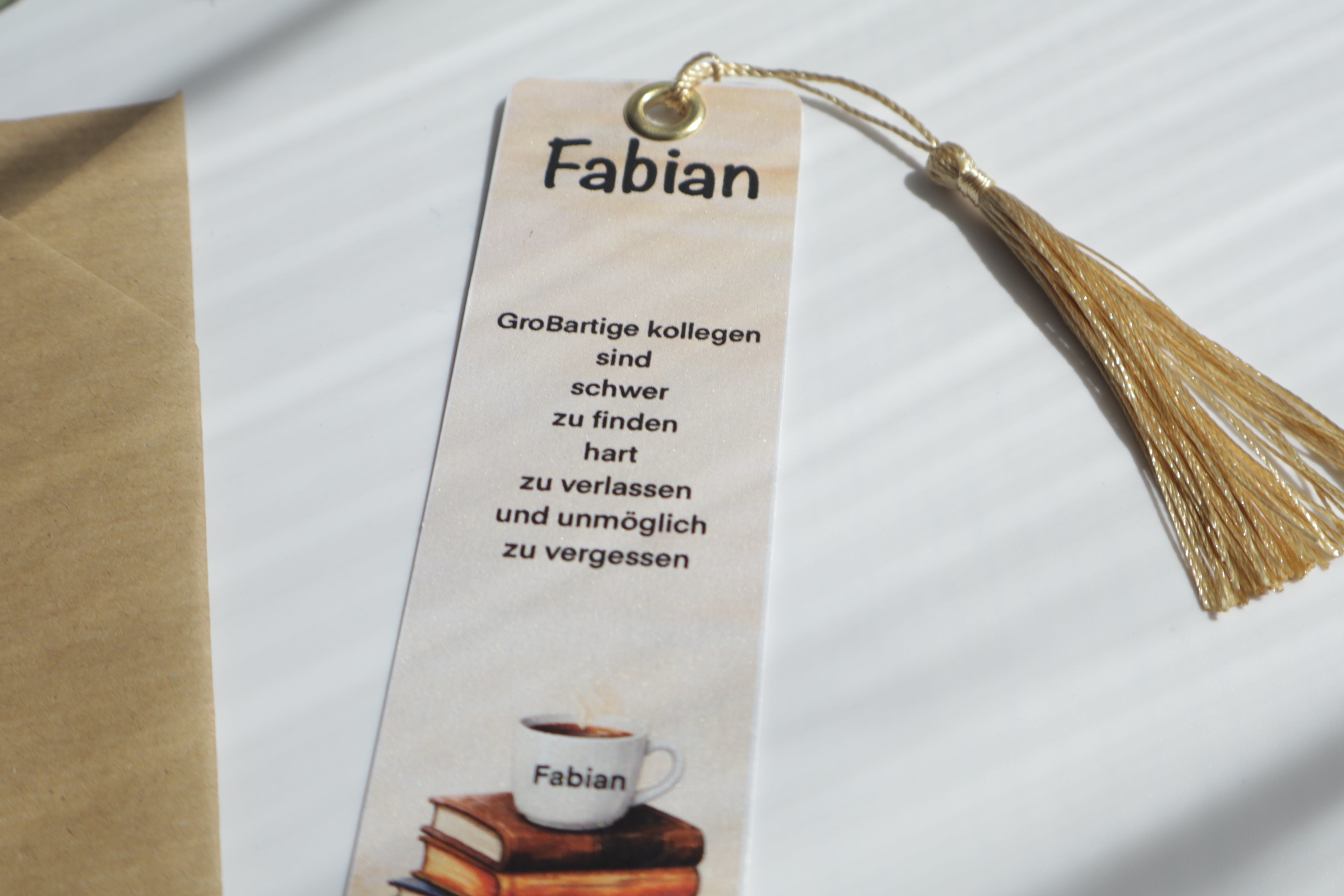Kaffeemoment – Personalisierbares Lesezeichen