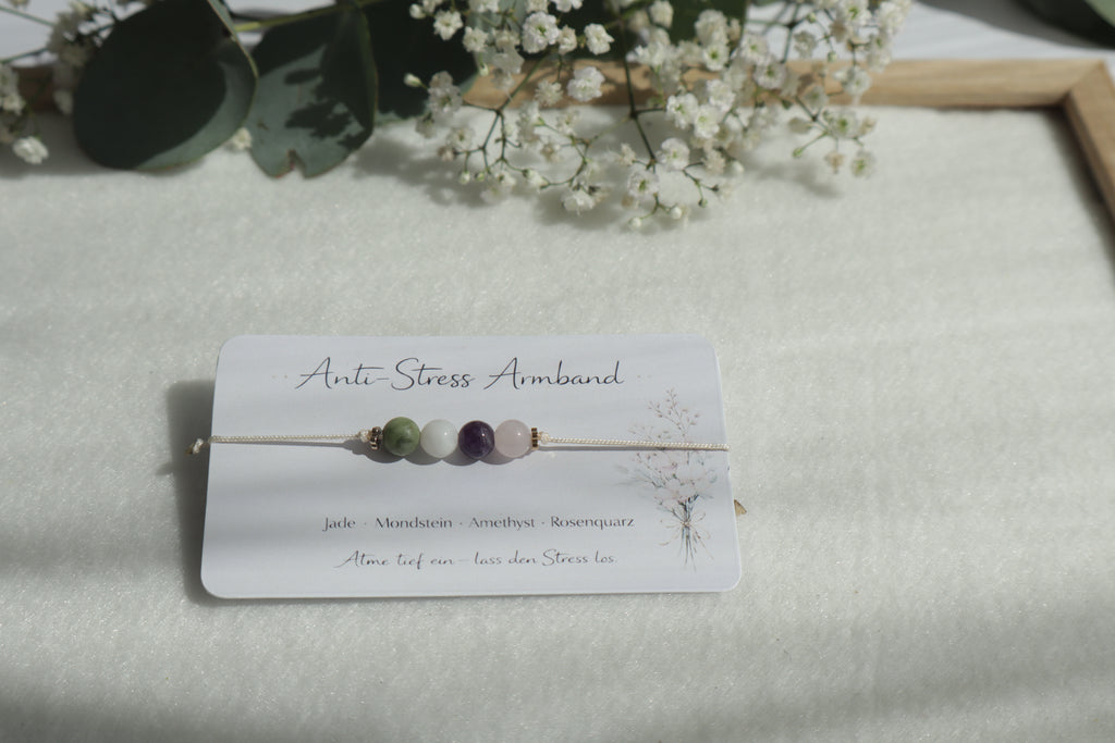 Anti-Stress Naturstein Armband – Minimal & Verstellbar