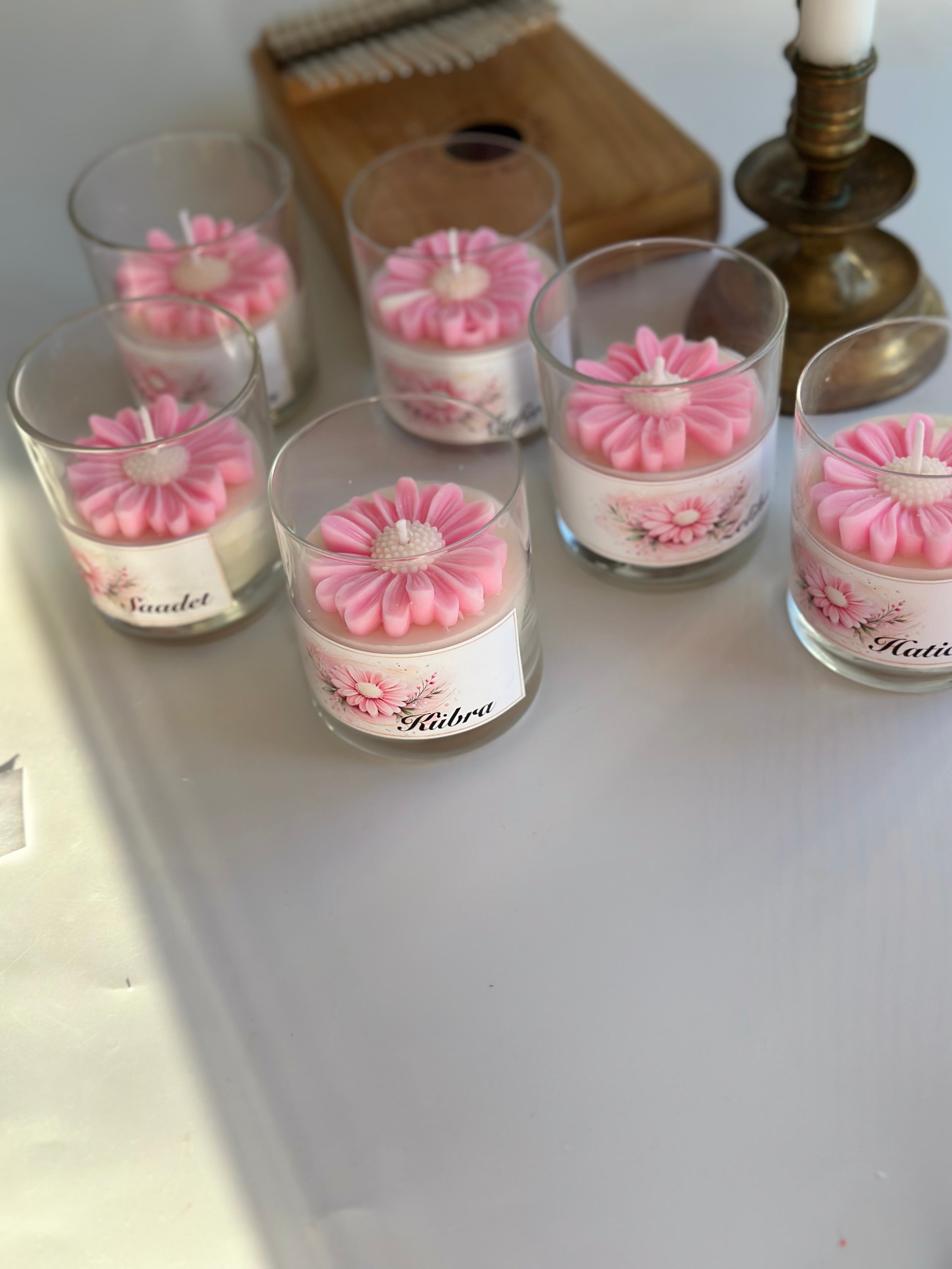 Personalisierte Sojawachskerze mit Name – Handgemachtes Geschenk