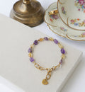 Nazenin – Personalisierbares Armband aus echtem Citrin, Amethyst & Hämatit