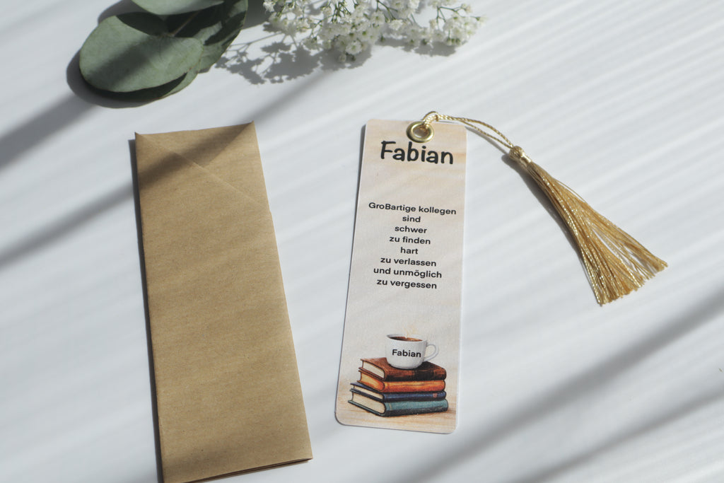 Kaffeemoment – Personalisierbares Lesezeichen