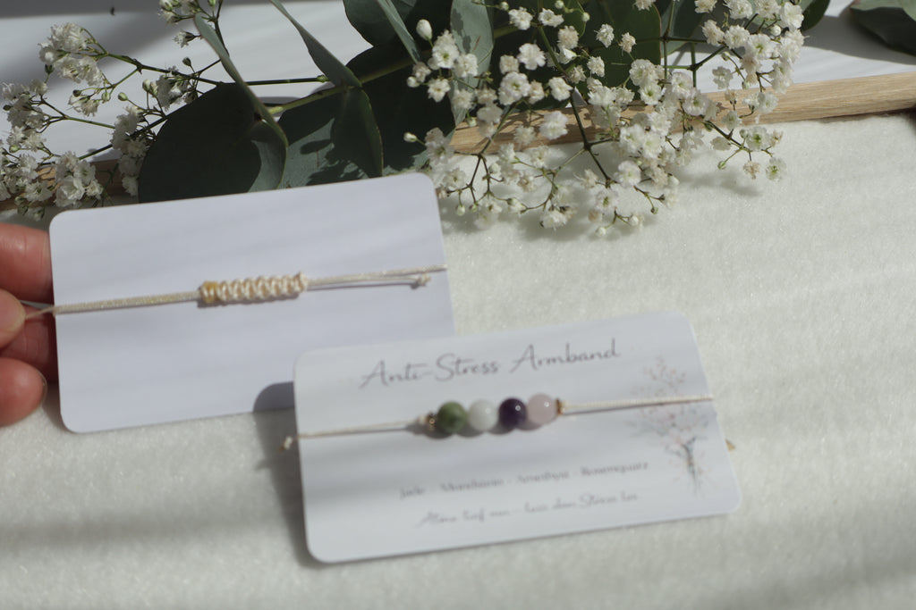 Anti-Stress Naturstein Armband – Minimal & Verstellbar