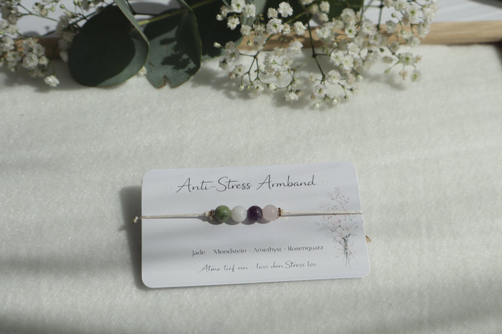 Anti-Stress Naturstein Armband – Minimal & Verstellbar