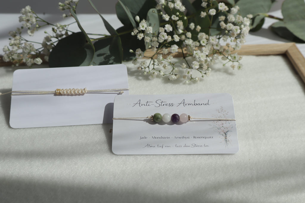 Anti-Stress Naturstein Armband – Minimal & Verstellbar