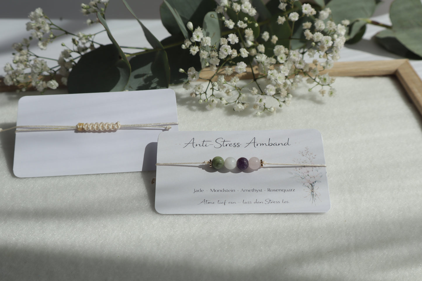 Anti-Stress Naturstein Armband – Minimal & Verstellbar