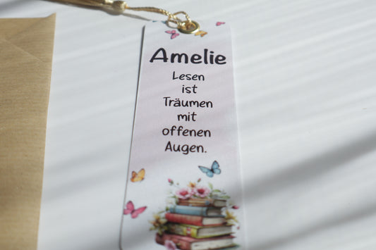 Schmetterlingsgarten – Personalisierbares Lesezeichen