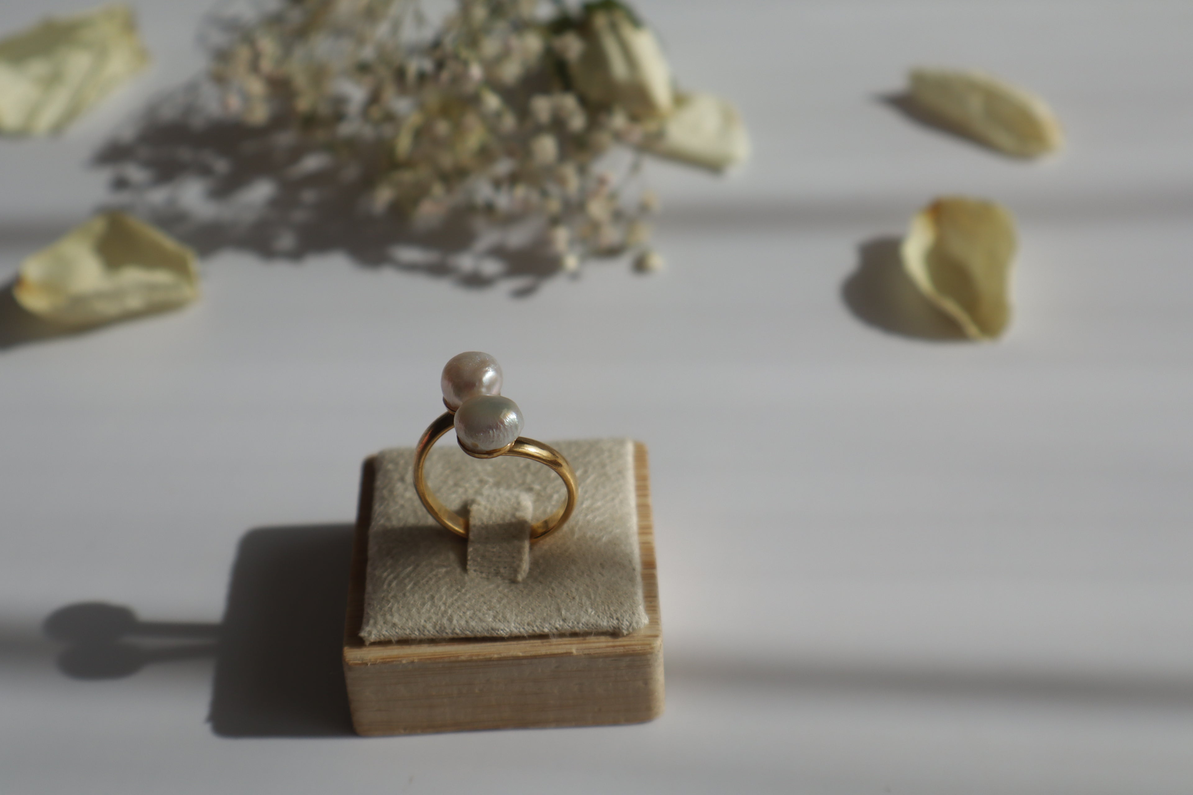 Ring Doppelperle – Süßwasser