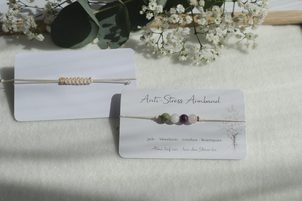 Anti-Stress Naturstein Armband – Minimal & Verstellbar