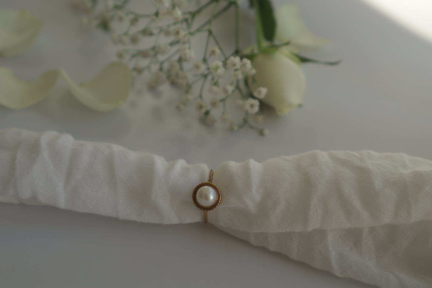 Ring Einzelperle – Süßwasser