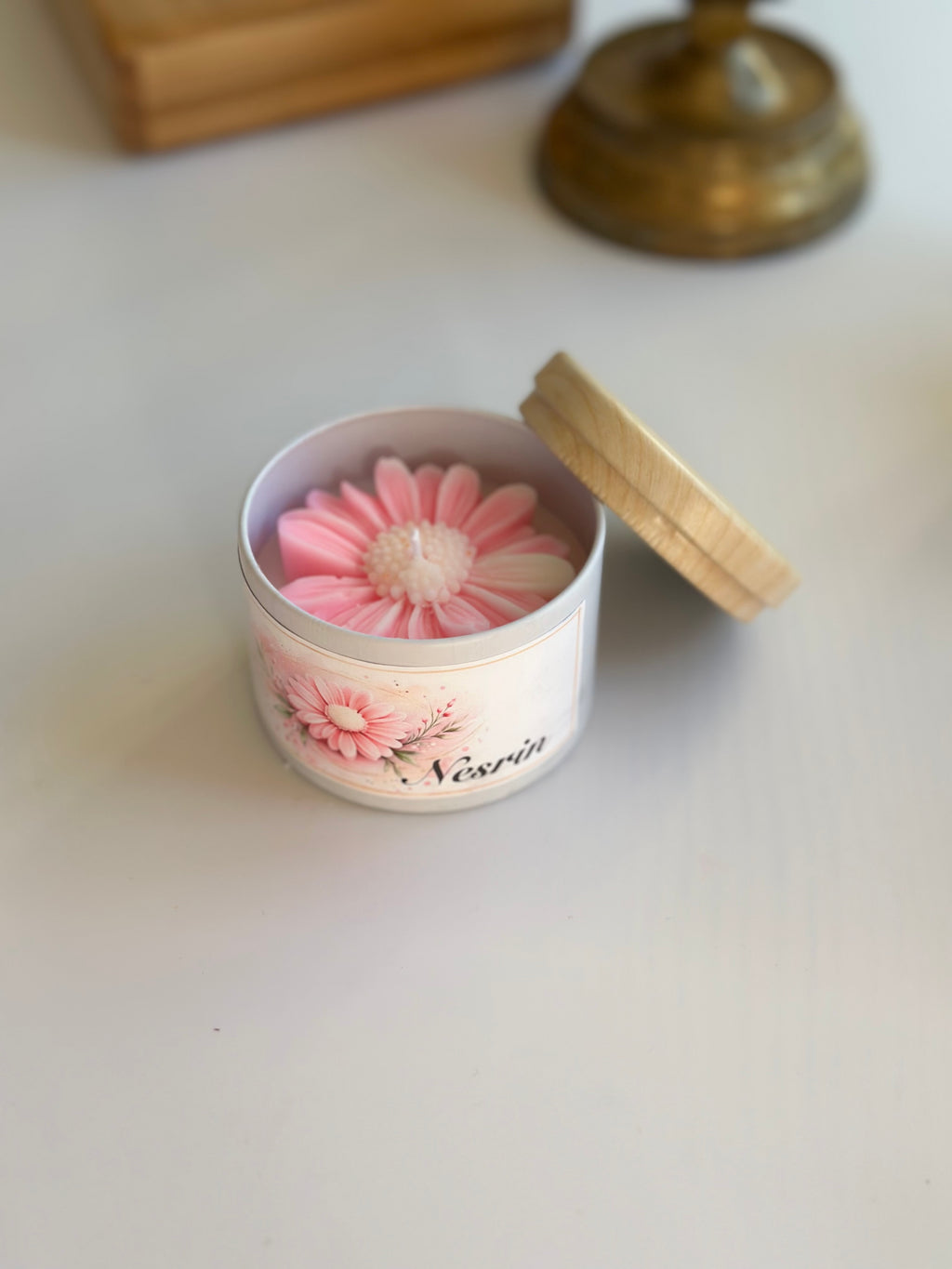 Personalisierte Sojawachskerze mit Name – Handgemachtes Geschenk