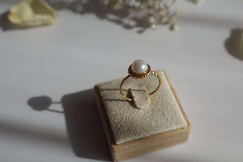 Ring Einzelperle – Süßwasser