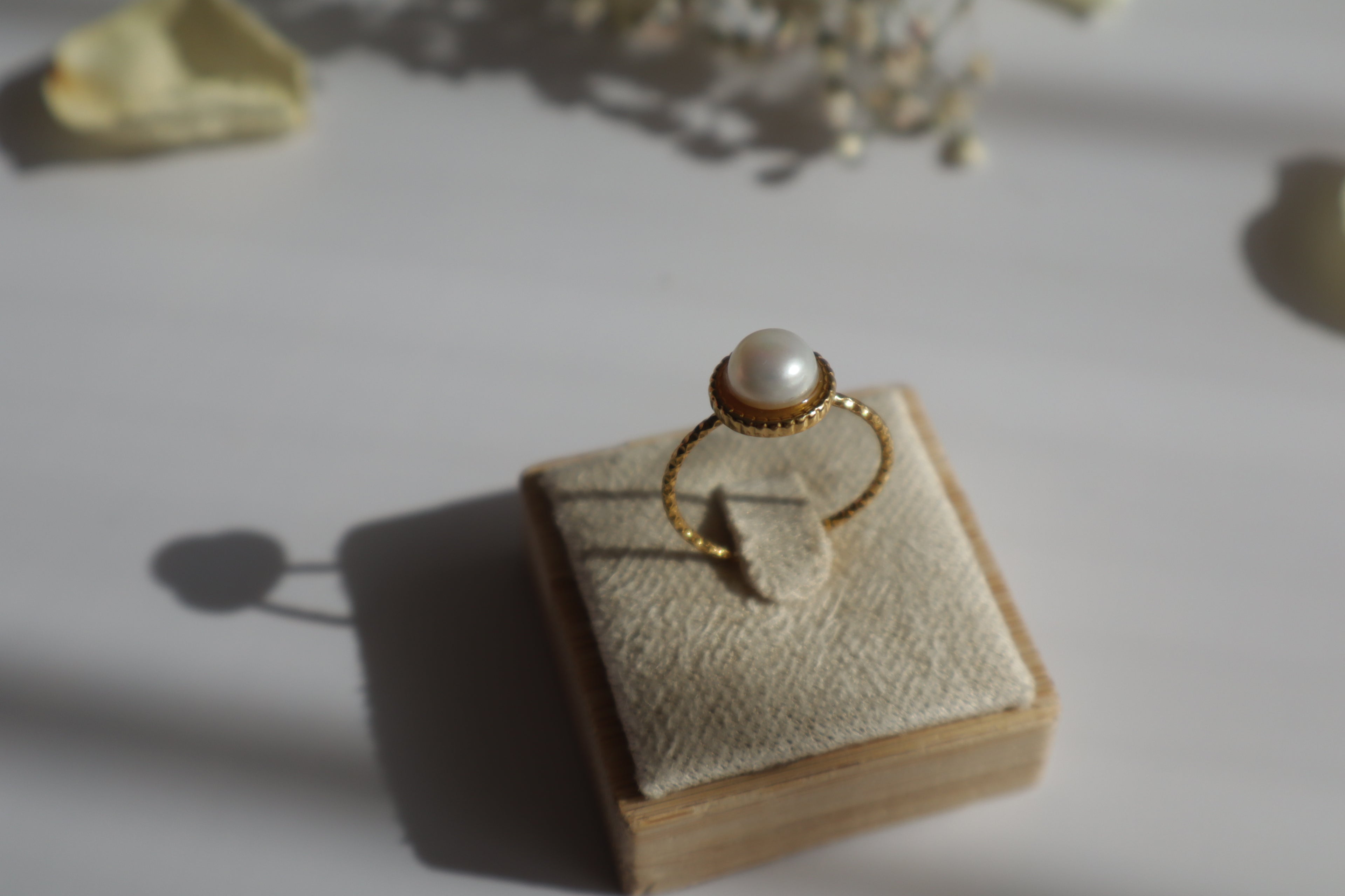 Ring Einzelperle – Süßwasser