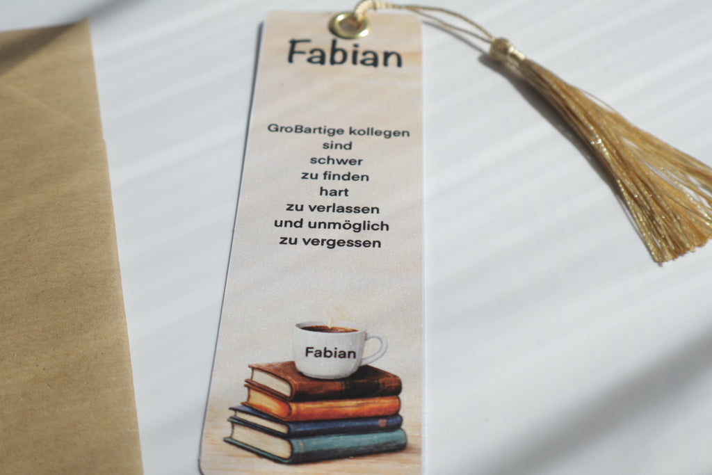 Kaffeemoment – Personalisierbares Lesezeichen