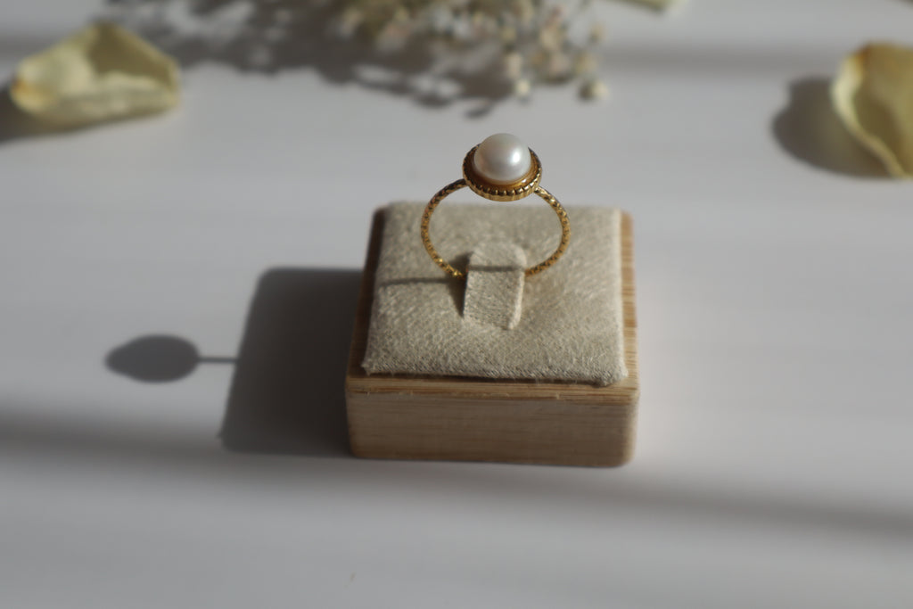 Ring Einzelperle – Süßwasser