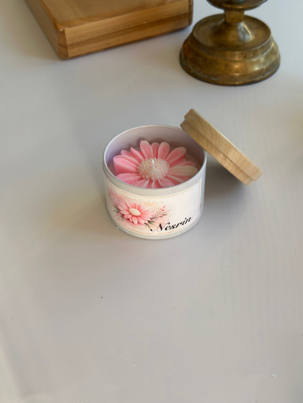 Personalisierte Sojawachskerze mit Name – Handgemachtes Geschenk