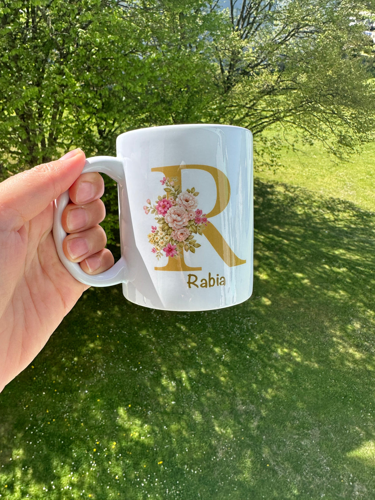 Tasse mit Blumen