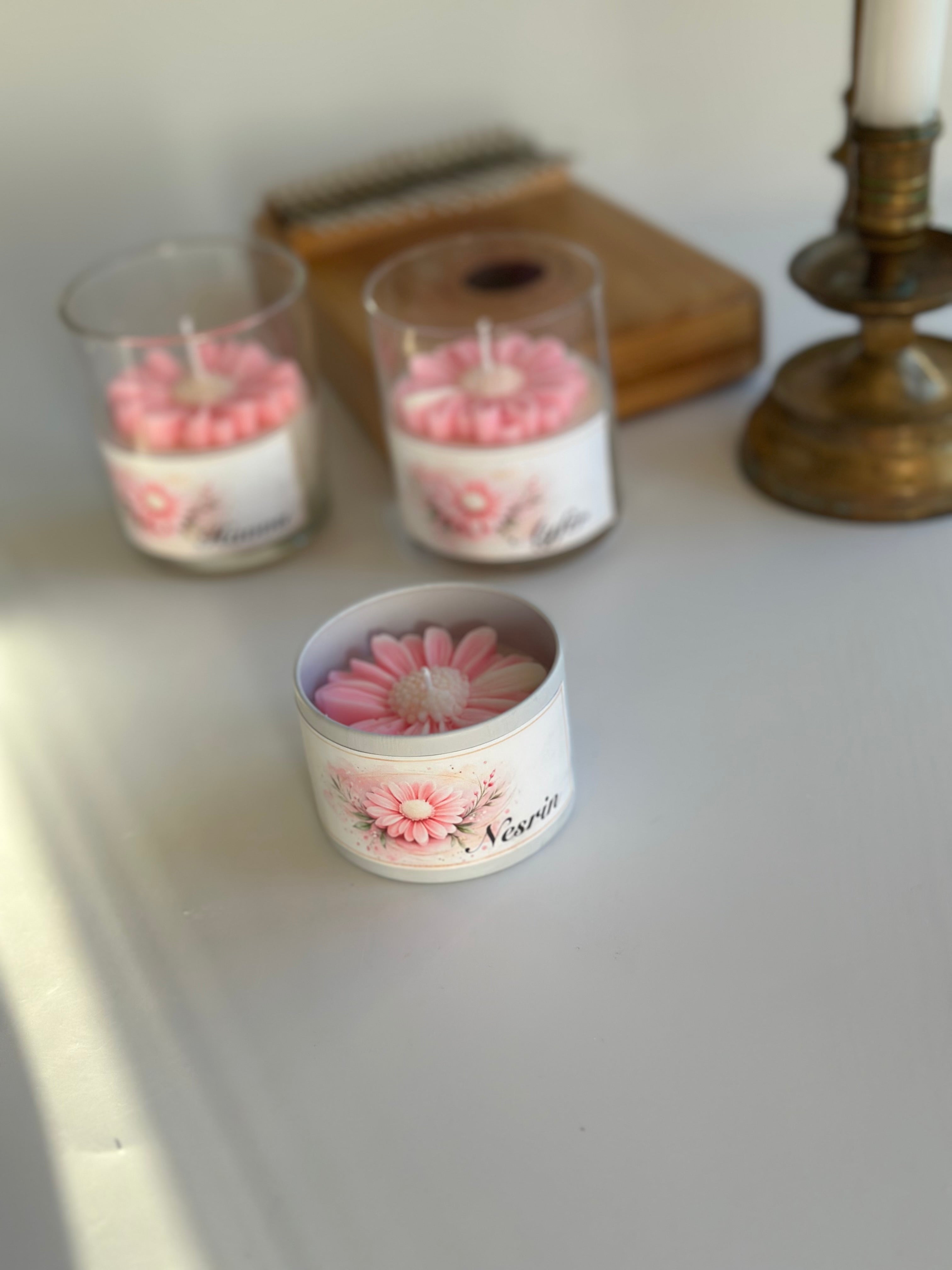 Personalisierte Sojawachskerze mit Name – Handgemachtes Geschenk