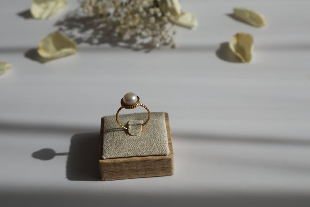 Ring Einzelperle – Süßwasser