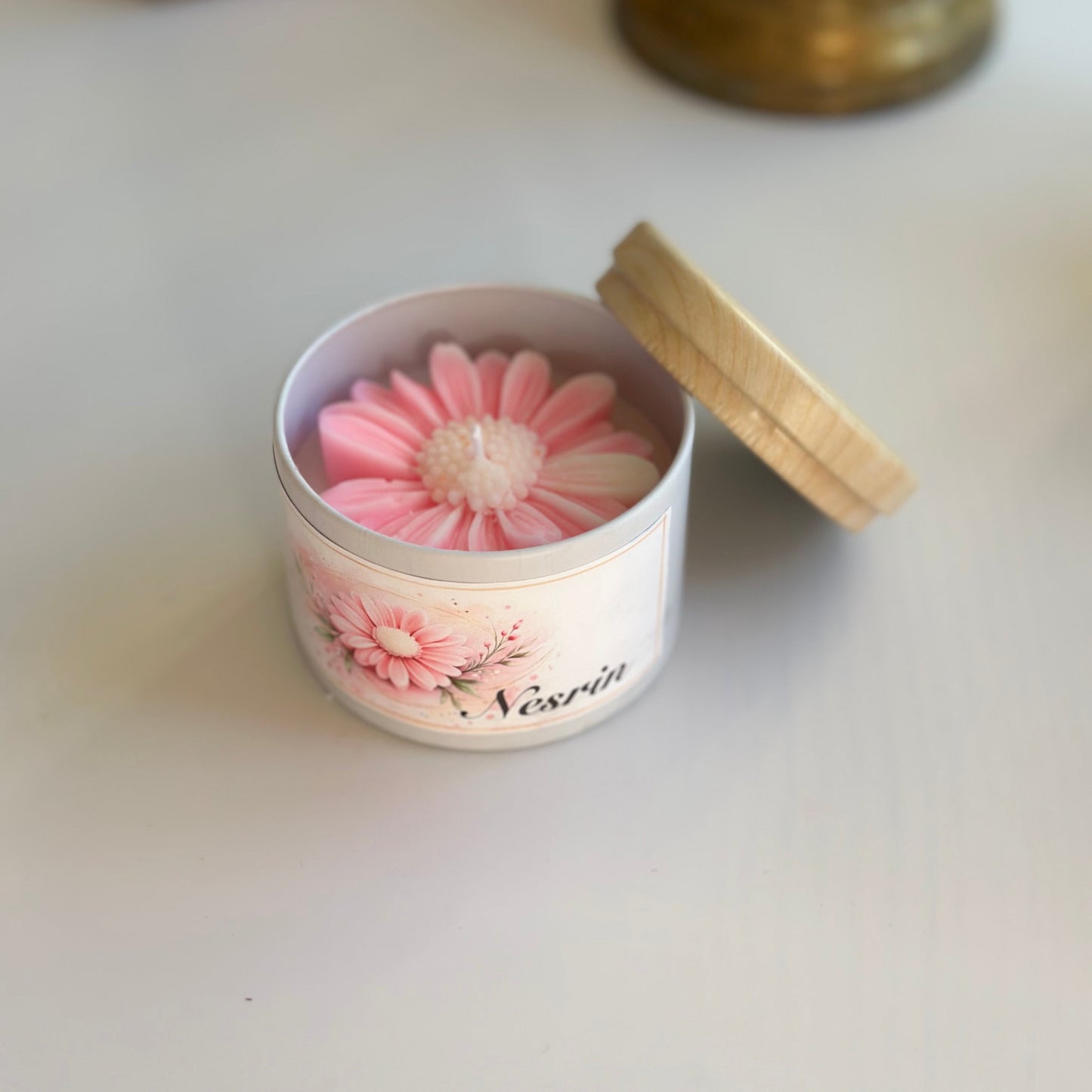 Personalisierte Sojawachskerze mit Name – Handgemachtes Geschenk