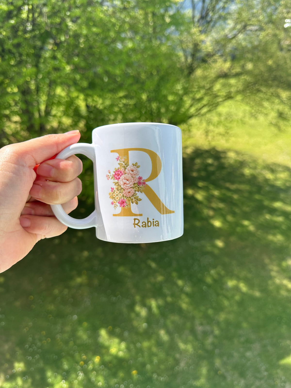 Tasse mit Blumen