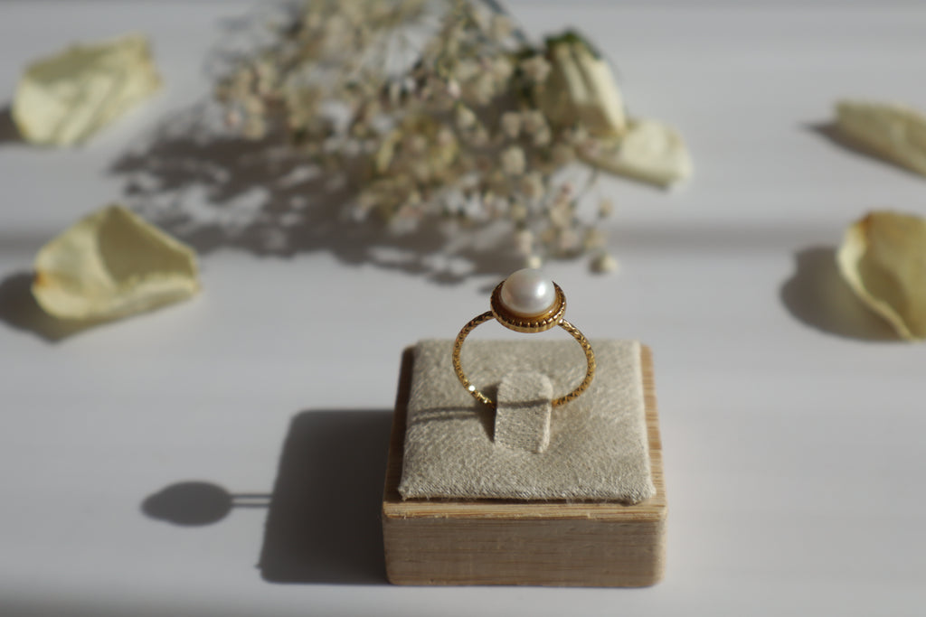 Ring Einzelperle – Süßwasser